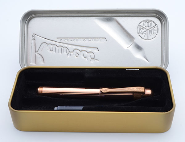 Kaweco Liliput Fountain Pen w Clip - Copper, C/C, Fine Steel Nib